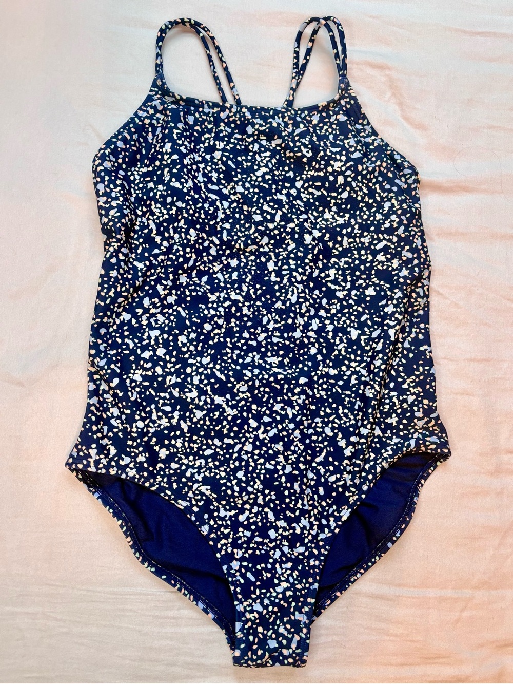 Athleta Girl Gold Coast One Piece Swimsuit XXL 16 Blue Speckled